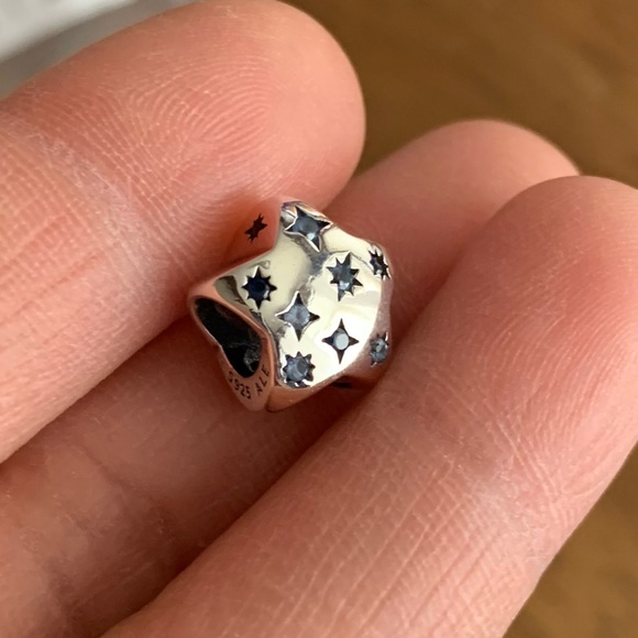 NWOT Bold Sparkling Star Charm Sterling Silver 925 - Picture 12 of 15